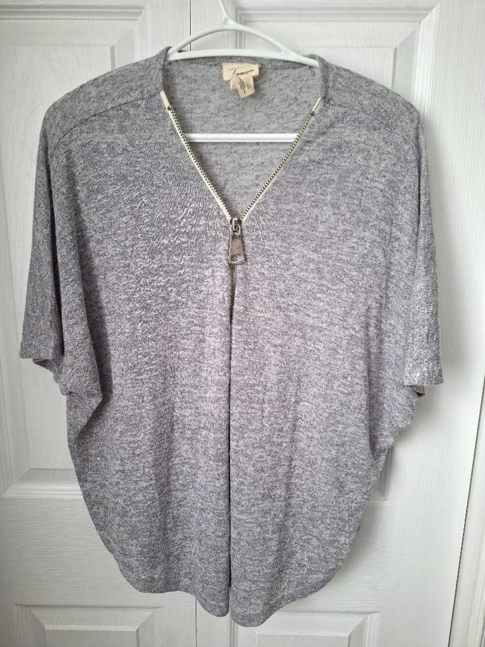 Andrea Jovine Grey V-neck Top